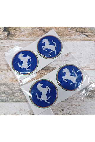 Sticker Mavi Slikonlu Ferrarı 4x