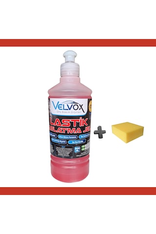 Velvox Lastik Parlatma Jeli 500 Ml Yoğun Kıvam + Sünger Hedi...