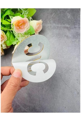 Wc Tabelası Aynalı Pleksi Altın Renk Gold Renk 10 Cm X 8 Cm