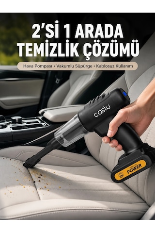 Kablosuz Araç El Süpürgesi Hava Pompası Kombinasyon 1