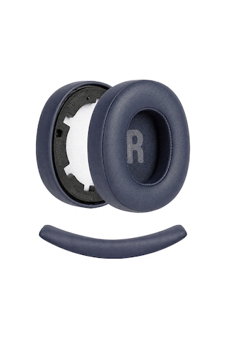 Novstrap Jbl Tune 700bt 710bt 720bt 750btnc 760nc 770nc İle Uyumlu Yedek Kulaklık Pedi Süngeri + Kafa Bandı Seti Lacivert