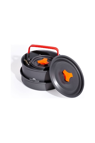 Kamp Tencere Tava Çaydanlık Seti 2-3 Kişilik Çok Renkli