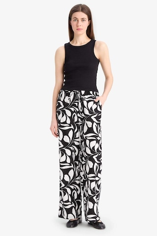 DeFacto Wide Leg Poplin Kumaş Palazzo Pantolon Yüksek Bel Uzun Boy Geniş Paça E9907AX25SMBK81