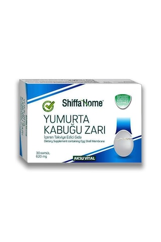 Aksu Vital Shiffa Home Yumurta Kabuğu Zarı 620 MG 30 Kapsül 2 Adet