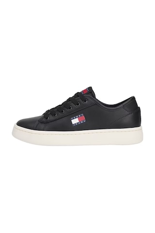 Tommy Hilfiger Kadın Hafif Tabanlı Kort Sneaker - Siyah Triple Black