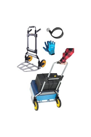 Deko Turkey Geniş Büyük Boy Koli Yük Malzeme Taşıma Araba 150kg