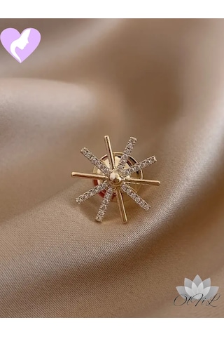 Olfil Broş-mini Kar Tanesi Yıldız Pırıltı Tarz Elegan 213791216 Altın Rengi