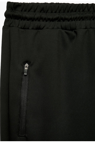 Koton Scuba Kumaş Beli Bağcıklı Fermuarlı Cepli Spor Jogger Eşofman Altı Siyah 7wam40020nk