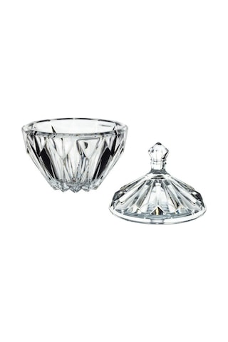 Kristal Kapaklı Şekerlik Kase 18 Cm Ağız Çapı