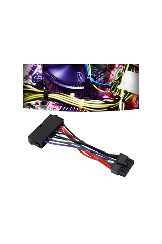 Mufunye Lenovo Q77/b75/a75/q75 Anakartı İçin 24pin Atx'den 14pin'e Çevirici Kablosu, 18awg Bakır Tel, 15cm Uzunluk, Plug & Play Güvenlik Kilitli