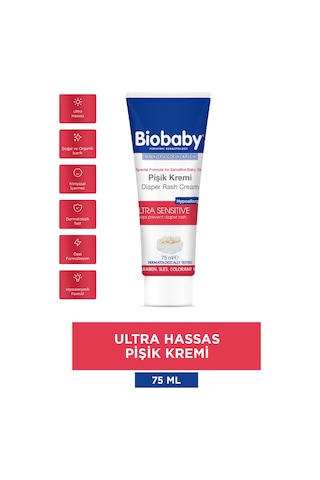 Biobaby Bebek Pişik Kremi %40 Çinko 75 gr - Organik Kır Iğdesi Yağı Ve Zeytinyağı Içerir