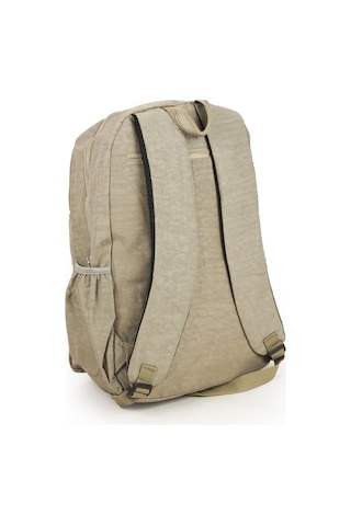 571 Krinkıl / Klinkır Su Geçirmez Hafif Çok Gözlü Spor, Seyahat, Okul, Laptop Sırt Çantası Bej 1g Bej