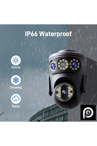Mpıa Mario 8mp 2 Kamera Ptz Wifi Ip 4x Zoom Hareket Takipli Renkli Gece Görüşlü