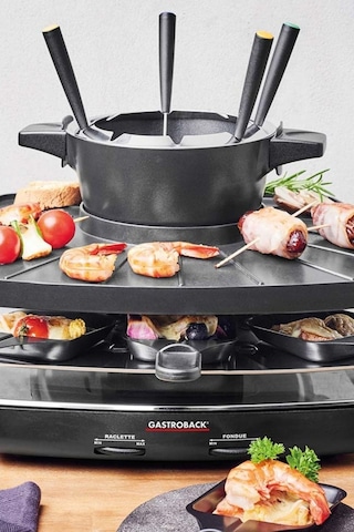 Raclette & Fondue Set, 1,15 L Fondue Ve 8 Panlı Premium Set