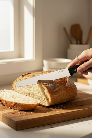 Breadmaster -tırtıklı Uzun Dilimleme Bıçağı Ahşap