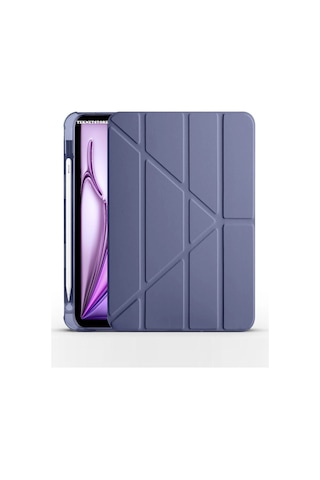 Apple Uyumlu iPad, Air 11 10.9 Inç Air 4 5 6 2020 2022 2024 Kılıf Kalem Bölmeli Stadlı Uyku Modlu Akıllı Case Kılıf