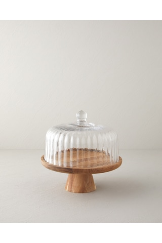 English Home Lydie Akasya-cam Kek Fanusu 26 Cm Şeffaf Şeffaf