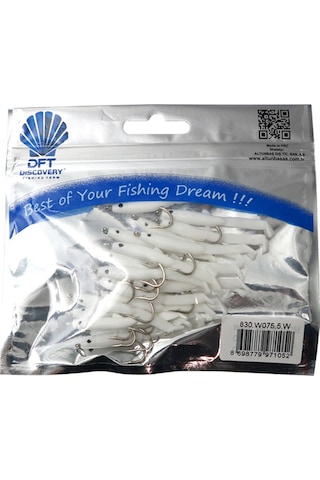 Dft Discovery W075 Sasi 5 Cm İğneli Beyaz Silikon Balık Yem