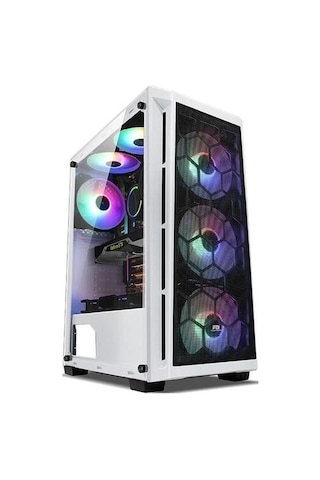 Powerboost PB-T001BW Mid Tower Gaming Kasa Beyaz