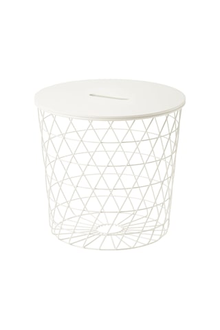 Saklama Bölmeli Sehpa, Beyaz, 44 Cm Beyaz