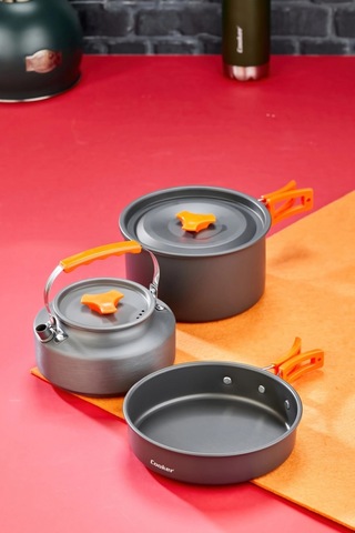 Cooker Kamp Pişirme Seti Siyah