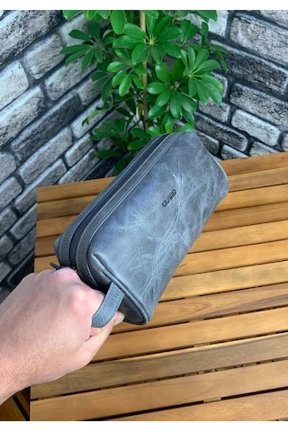Guard Antik Gri Unisex Deri El Çantası