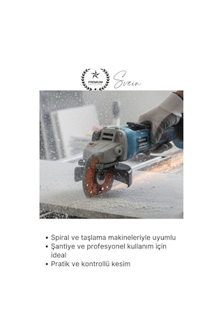 Elmastestere 115 Mm Turbo Elmas Kesim Diski Spiral Uyumlu Beton Seramik Mermer Taş Granit Fayans