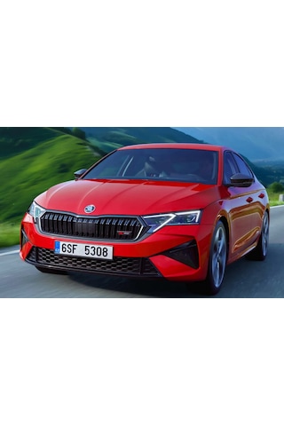 Dk Tuning Skoda Ön Kaput 9cm Yeni Nesil Gri Siyah Logo Amblem