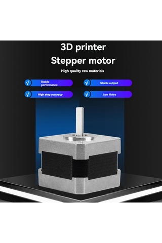 Gatherco Cr-10/ender-3/5 3d Yazıcı Gravür Makinesi İçin Xh-2.54 Kablolu 42 Adım Motoru 34mm Gövde Xyz Eksenli Adım Motoru