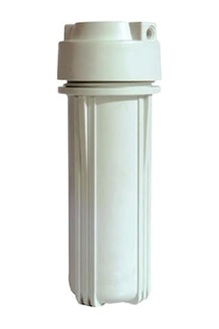10'' Su Arıtma Cihazı Housing Filtre Kabı - Çift Conta (Açık Kasa Uyumludur) - Mat Beyaz