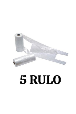 Rulo Poşet 5 Rulo Orta Boy Market Manav Poşeti Çöp Poşeti Atlet Poşet