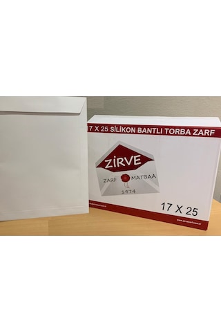 Torba Zarf 17x25 110 Gam 1.Hamur Silikonlu 1000 Adet