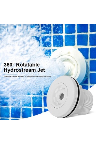 Anjiexun 360 Derece Dönebilen Geri Jet Su Masaj Nozulu Beyaz