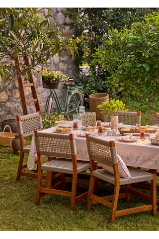 Bella Maison Daisy Kopanakili Baskılı Masa Örtüsü Bej 150x250 Cm Bej
