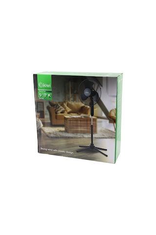 Kiwi Kfan-7426 16 İnç - 41cm Teleskopik Katlanır Ayaklı Vantilatör 3 Kademe Hız 3 Pls.kanat Metal Kafes - Ayak Y: