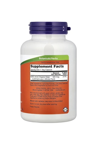 Kelp 325 Mcg Of Natural Lodine 250 Veg. Capsules