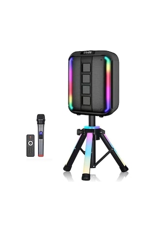 Ndr102a Bluetooth Hoparlör 12 İnç Radyo & Rgb Led & Mikrofon & Kumanda & Woofer & Tweeter-128044
