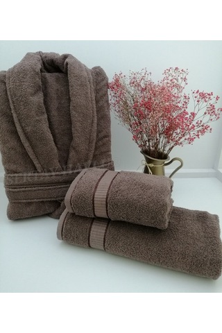 Sertay Seray Collectıon %100 Pamuk Bornoz/50X90/70X140 Set 3 Parç