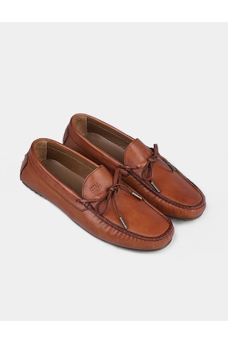 Cabani Erkek Hakiki Deri Taba Loafer Ayakkabı Taba