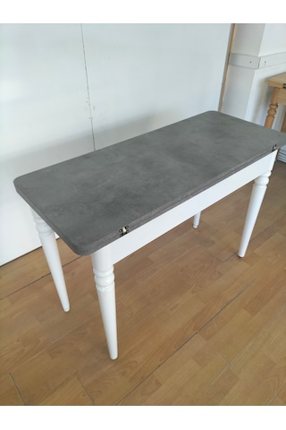 110 X 45 Katlanır Masa Gri Mermer
