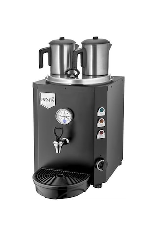 Remta Jumbo 15 Litre İki Demlikli Çay Kazanı Makinesi - Siyah Remta Jumbo 15 Litre İki Demlikli Çay Kazanı Makinesi - Siyah