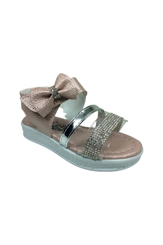 Ortopedikal Grafen Kız Çocuk Sandalet Taşlı Şeffaf Abiye Fantazi (539002790) Pudra