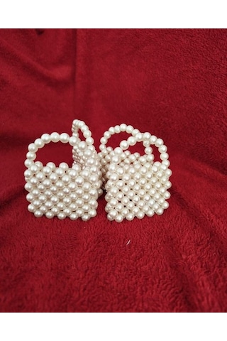 İnci Çanta Anahtarlık Tek