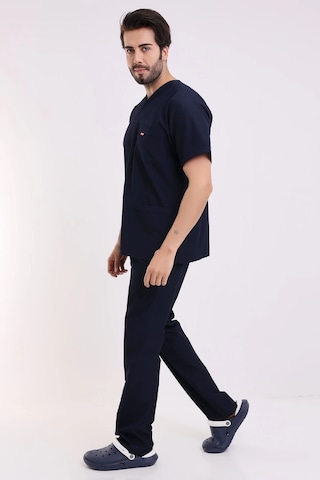 Zarf Yaka Erkek Likralı Takım - 6402 Lacivert 6402 Lacivert Soft