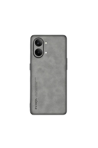 Microcase Poco X8 Pro Max 5g İle Uyumlu Luxury Leather Series Deri Desenli Plastik Koruma Kılıf - Al8125 Gri