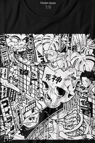 Kendim Seçtim Street Drawing Urban Culture Sokak Baskılı Tişört Çocuk T-shirt 001