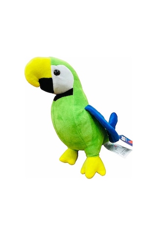 Peluş Oyuncak Yeşil Papağan Kuş 30 Cm Yeşil