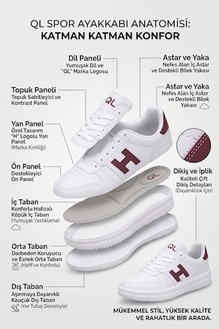 Ayakkabı Fuarı Elit Asqla1457 Kadın Klasik Sneaker Beyaz