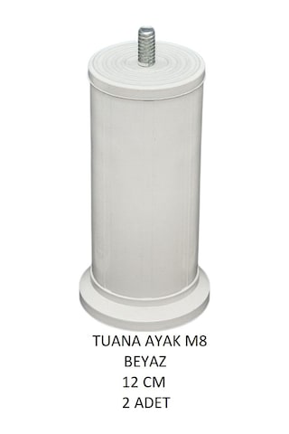 Tuana Ayak 12 cm M8 Cıvatalı Beyaz (2 Adet)