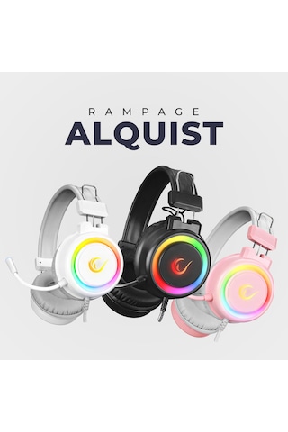 Rampage SN-R10 Alquist Mikrofonlu RGB Oyuncu Kulaklığı
